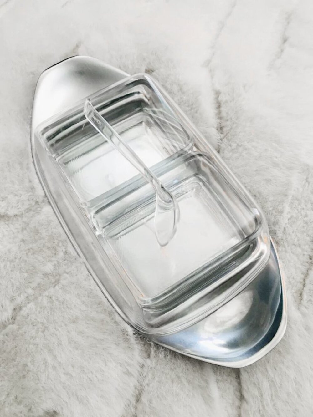 MCM WMF Cromargan Stainless Glass Condiment Serving Set Germany
